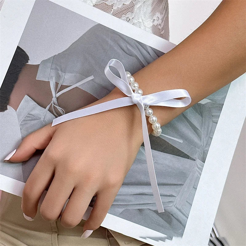 Women’s Jewelry Black Ribbon Pearl Choker Necklace | Elegant | Party | Vacation