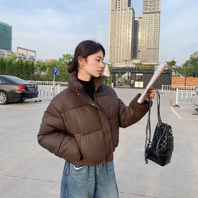 Women’s Cropped Puffer Jacket Outerwear | Winter | Street | Chic