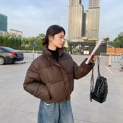 Women’s Cropped Puffer Jacket Outerwear | Winter | Street | Chic