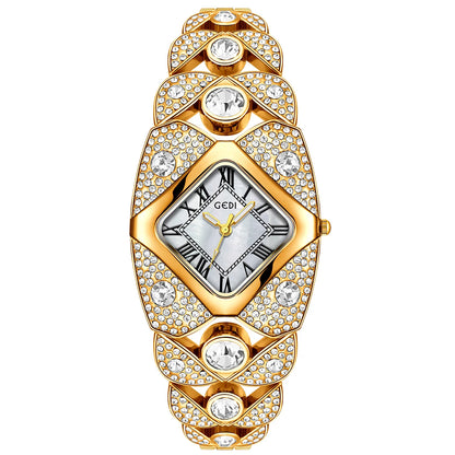 Women’s Diamond Inlaid Quartz Watch | Light Luxury | Waterproof | Gift