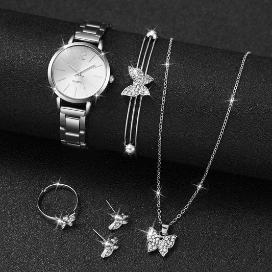 Women’s Watch Jewelry Set | Butterfly | Steel Band | Quartz