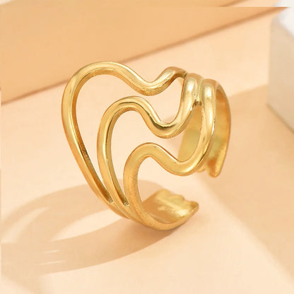 Women’s Jewelry Stainless Steel Open Ring | Punk | Geometric | Silver Tone