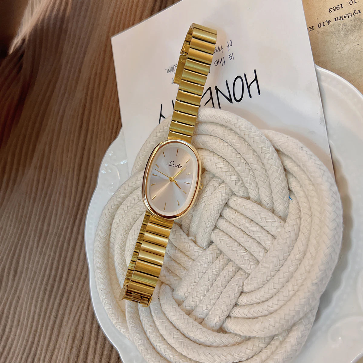 Women’s Gold Quartz Watch | Vintage | Light Luxury | Elegant