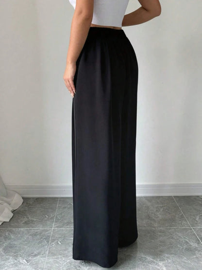 Women’s Elegant High Waist Wide Leg Pants – Fashionable Spring Summer Long Bottoms