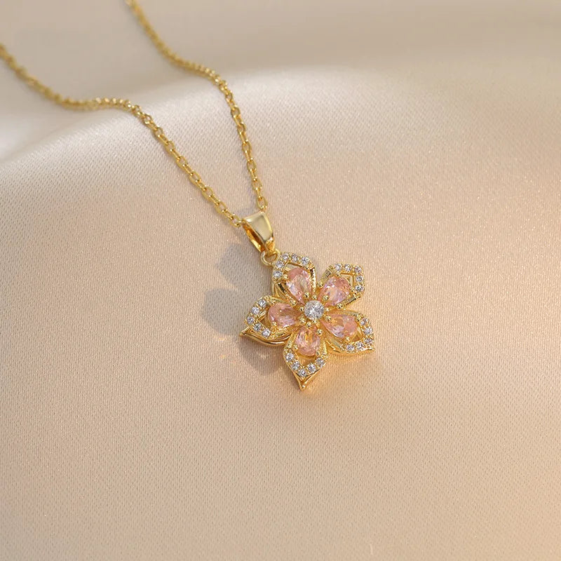 Women’s Necklace | Jewelry | Flower Zircon