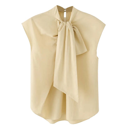 Women’s Blouse Top | Sleeveless | Striped | Elegant