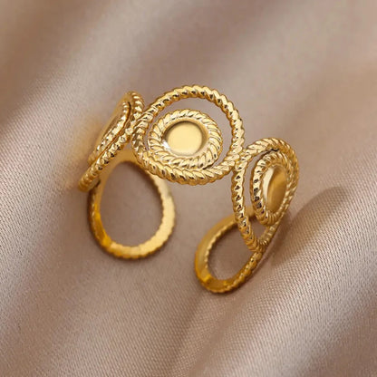 Women’s Jewelry Wide Open Ring | Statement | Gold Tone | Unisex