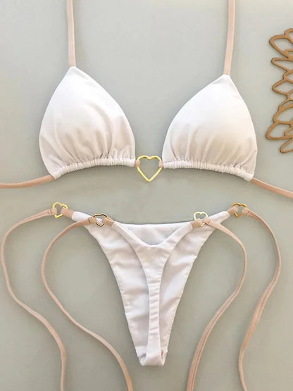 Women’s Solid Halter Swimwear Bikini