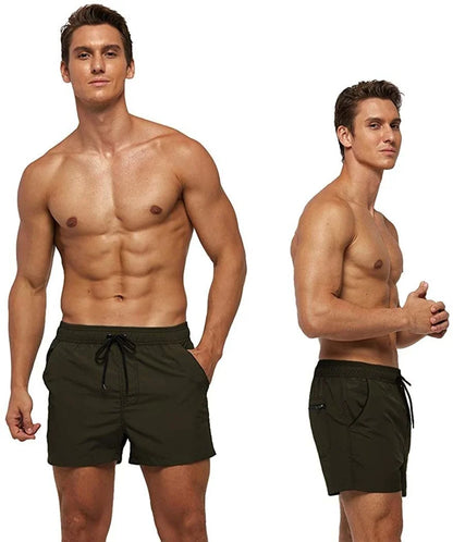 Men’s Quick-Dry Swim Shorts – Elastic Waist Surf & Beach Board Swimwear