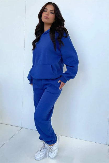 Women’s Autumn Winter Fleece Tracksuit Set – 2 Piece Casual Outfit
