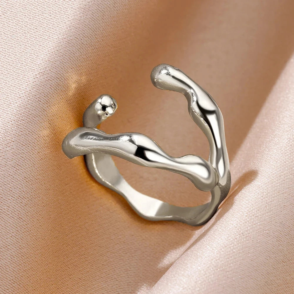 Women’s Jewelry Wide Open Ring | Statement | Gold Tone | Unisex