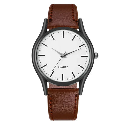 Men’s Luxury Business Watch – Leather Strap Wristwatch, Elegant Casual Clock Gift
