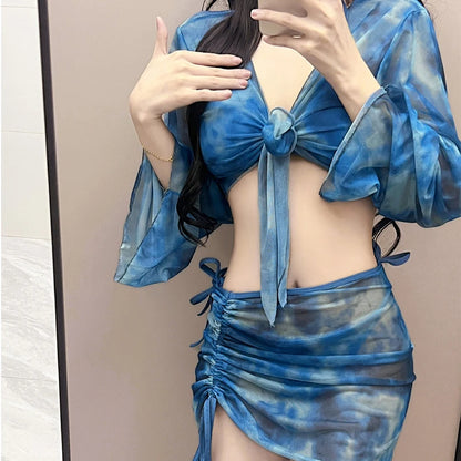 Women’s Tie Dye Swimwear 4 Piece Set
