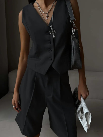 Women’s Chic Elegant Two-Piece Set Summer Office Lady Outfit