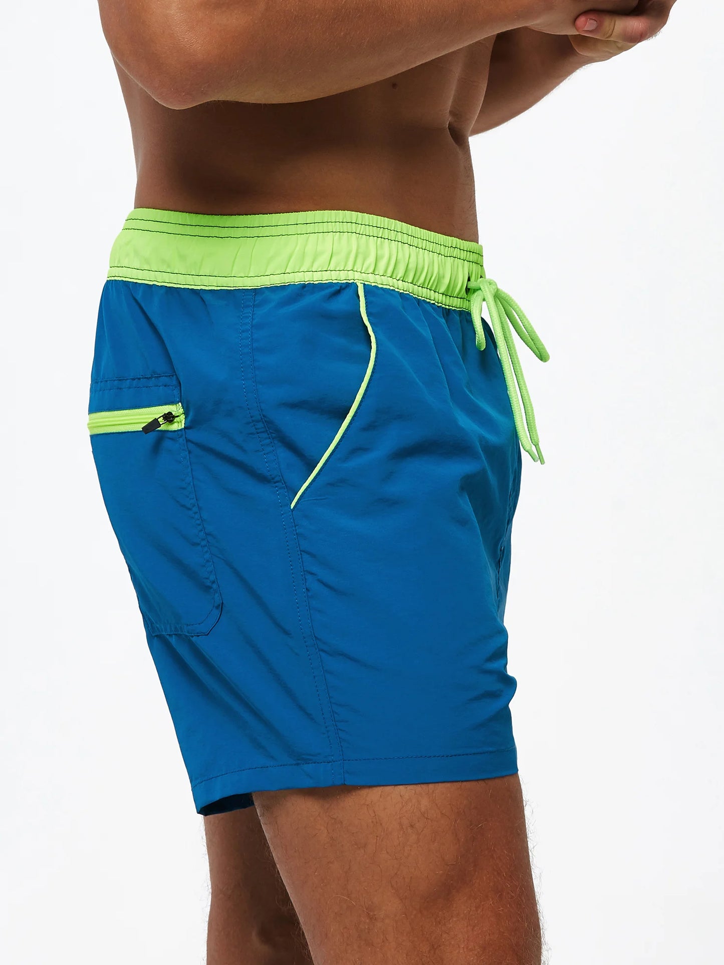 Men’s Quick-Dry Swim Shorts – Elastic Waist Surf & Beach Board Swimwear