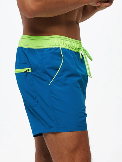 Men’s Quick-Dry Swim Shorts – Elastic Waist Surf & Beach Board Swimwear