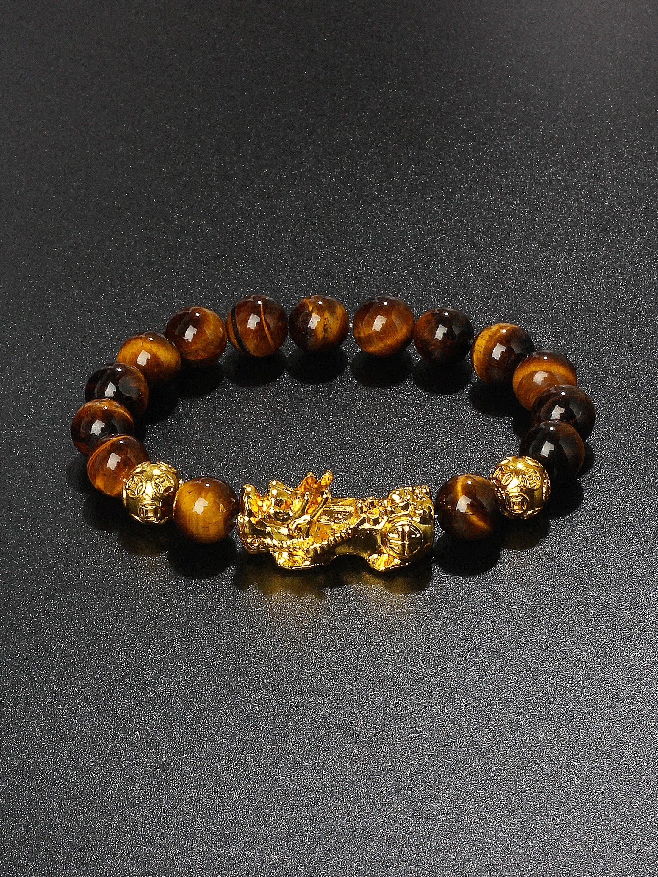 Men’s Black Obsidian Bead Bracelet – Spiritual Protection & Wealth Energy Healing Jewelry