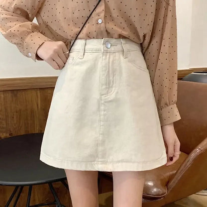 Women’s Denim Short Skirt Bottom – High Waist Tight Hip Mini Jeans Skirt Y2K Summer Fashion