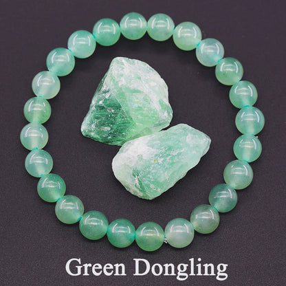 Women’s Natural Moss Agate Bead Bracelet – Healing Energy Stone Jewelry