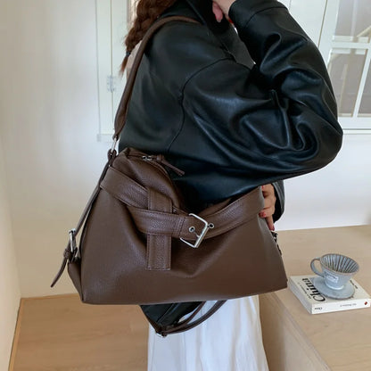 Women’s Tote Bag | Soft Leather | Large Capacity | Retro