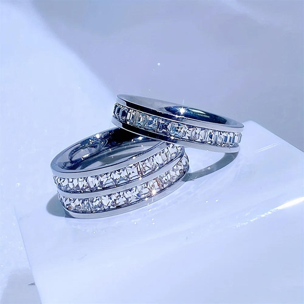 Women’s Jewelry Zircon Ring | Classic | Stainless Steel | Gift