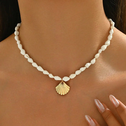 Women’s Jewelry Seashell Beaded Choker Necklace | Ocean Inspired | Holiday | Daily