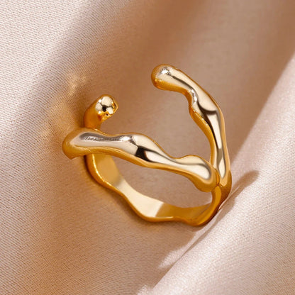 Women’s Jewelry Wide Open Ring | Statement | Gold Tone | Unisex