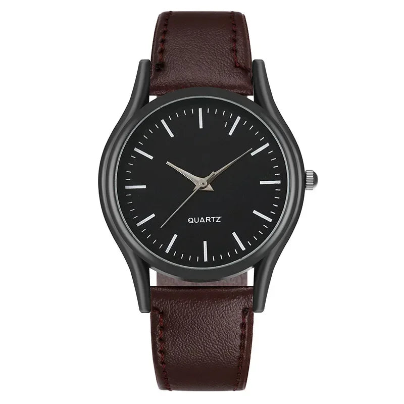 Men’s Luxury Business Watch – Leather Strap Wristwatch, Elegant Casual Clock Gift