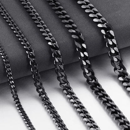 Men’s Hip Hop Cuban Link Chain Necklace – Stainless Steel Choker Jewelry