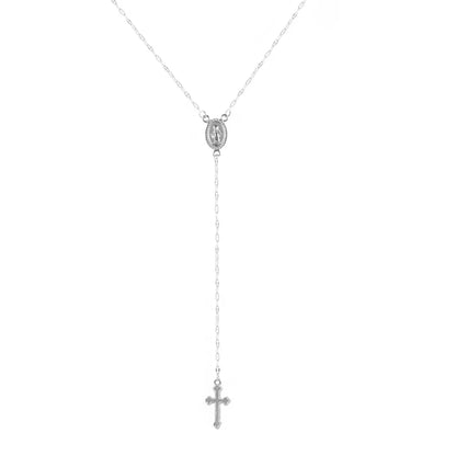 Women’s Vintage Cross Rosary Pendant Necklace – 2024 Bohemian Religious Charm Jewelry Gift