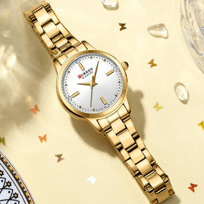 Women’s Waterproof Roman Dial Quartz Watch | Diamond Look | Luminous | Luxury