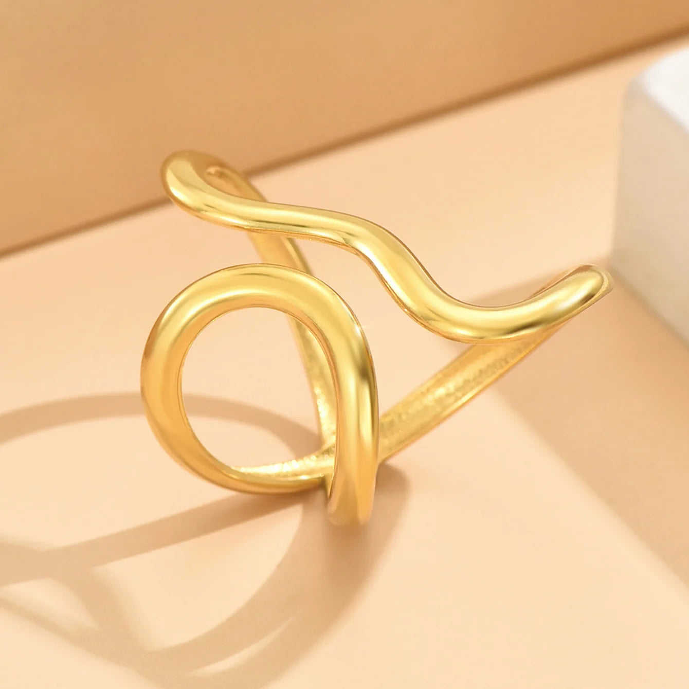 Women’s Jewelry Statement Charm Ring | Party | Gold Tone | Colorfast
