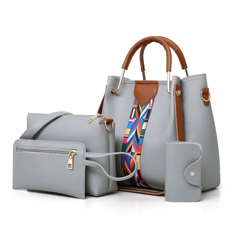 Women’s Tote Bag | Large Capacity | Fashion | Four Piece Set