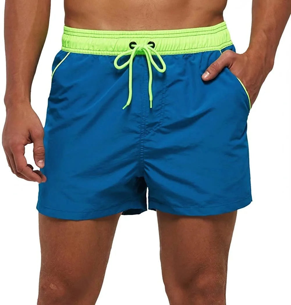 Men’s Quick-Dry Swim Shorts – Elastic Waist Surf & Beach Board Swimwear