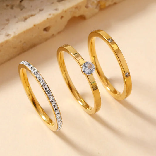 Women’s Jewelry Zircon Ring | Classic | Stainless Steel | Gift