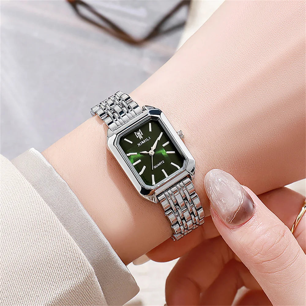 Women’s Gold Square Quartz Watch | Business | Luxury