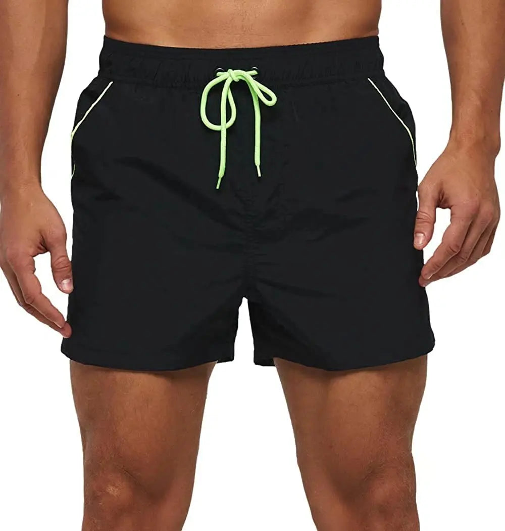 Men’s Quick-Dry Swim Shorts – Elastic Waist Surf & Beach Board Swimwear