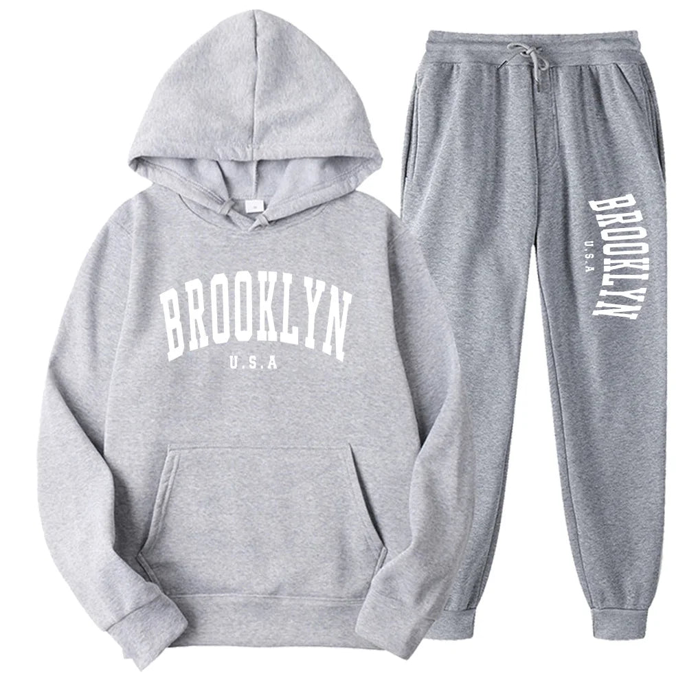 Men’s & Women’s Hoodie Casual Set – Autumn Winter