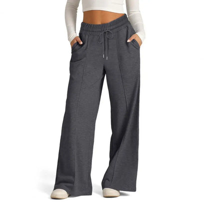 Women’s Yoga Sweatpants Bottom – Straight Leg Loose Fit Wide Leg Gym & Casual Pants