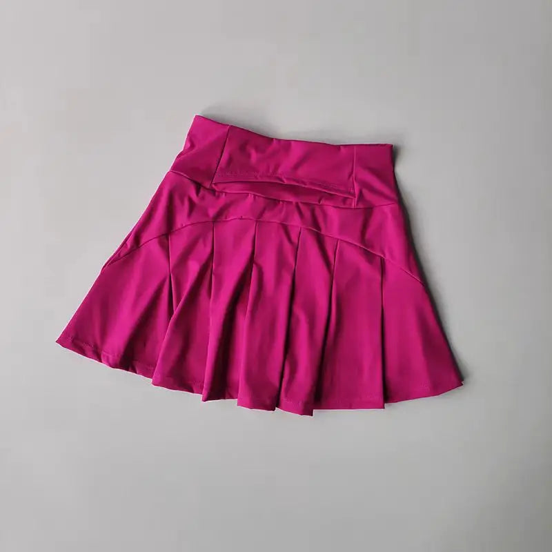 Women’s High Waist Sports Skirt Bottom – Quick Dry Tennis Skirt with Lined Shorts for Yoga, Running & Golf