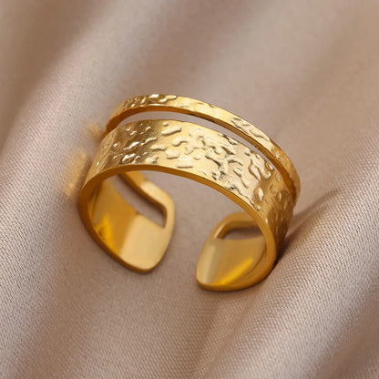 Women’s Jewelry Wide Open Ring | Statement | Gold Tone | Unisex