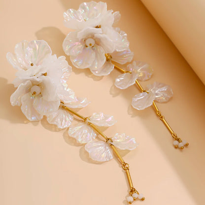 Women’s Jewelry Torque Chain Jewelry Set | Bridal | Elegant | White Flower