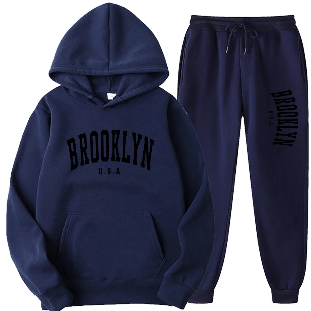 Men’s & Women’s Hoodie Casual Set – Autumn Winter