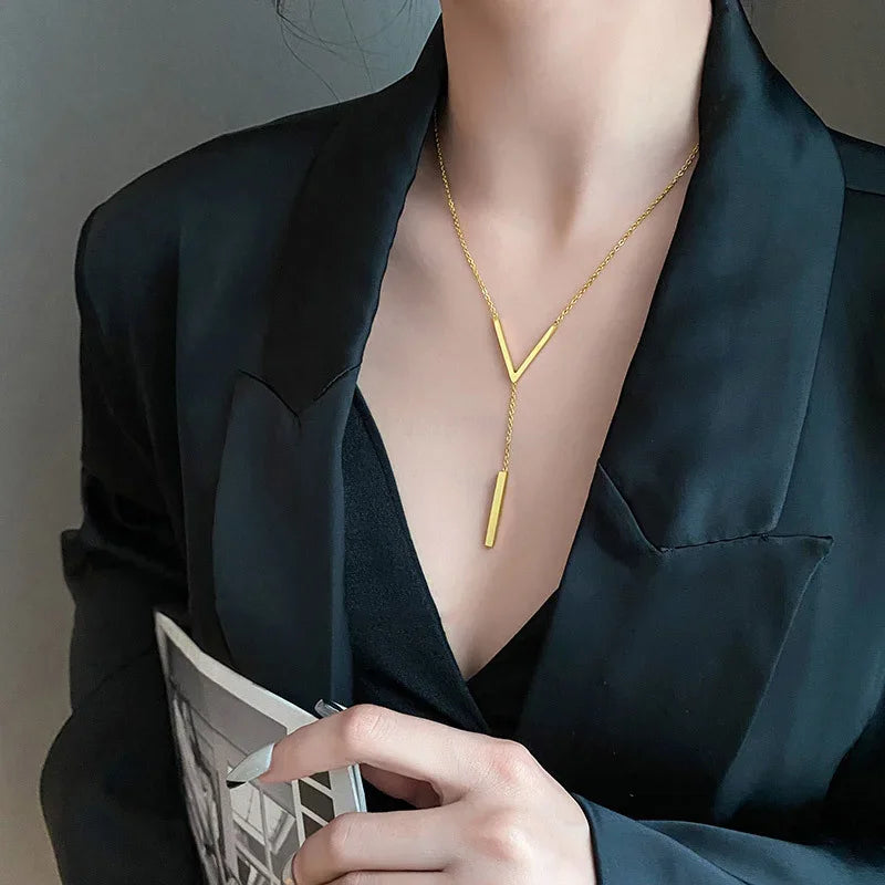Women’s Long Necklace | Minimal | Party