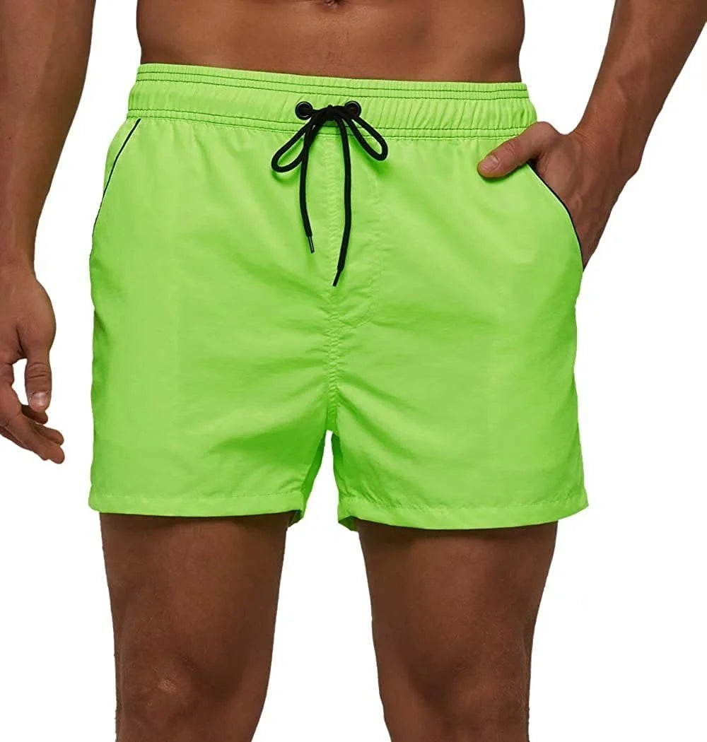 Men’s Quick-Dry Swim Shorts – Elastic Waist Surf & Beach Board Swimwear