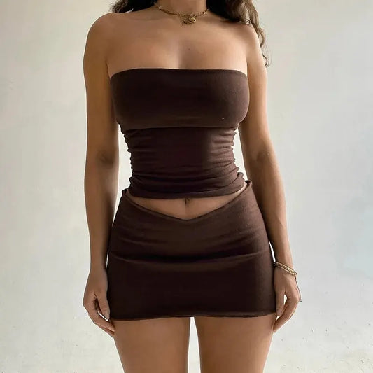 Women’s  Set | Spring Party Club Two-Piece Matching Outfit | Vacation Elegant Women’s Clothing Set