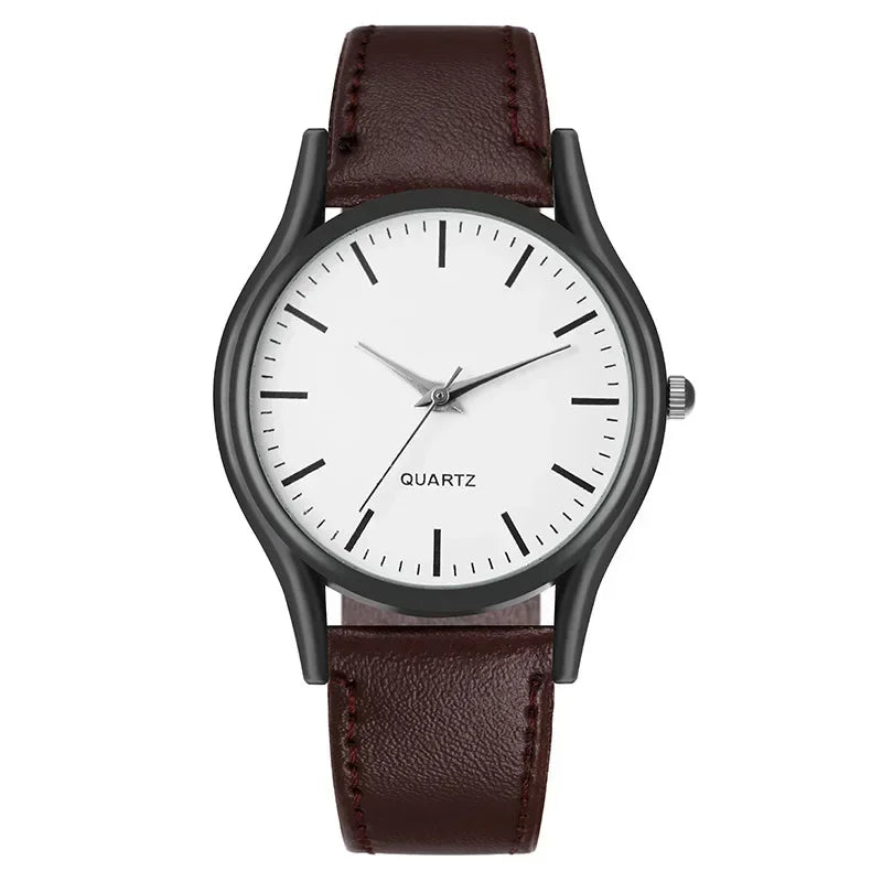 Men’s Luxury Business Watch – Leather Strap Wristwatch, Elegant Casual Clock Gift