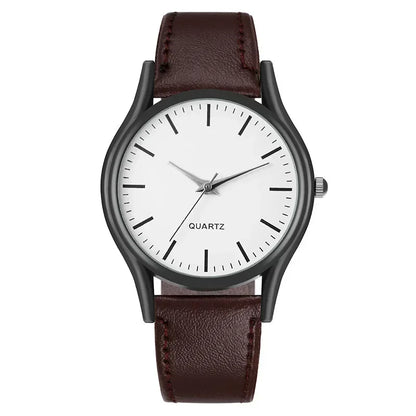 Men’s Luxury Business Watch – Leather Strap Wristwatch, Elegant Casual Clock Gift