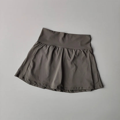 Women’s High Waist Sports Skirt Bottom – Quick Dry Tennis Skirt with Lined Shorts for Yoga, Running & Golf