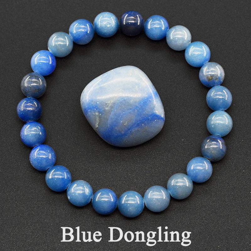 Women’s Natural Moss Agate Bead Bracelet – Healing Energy Stone Jewelry